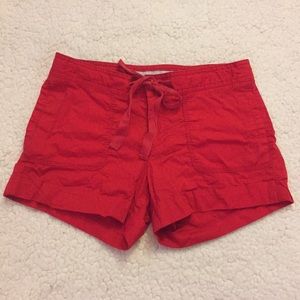 Red High Waisted Shorts